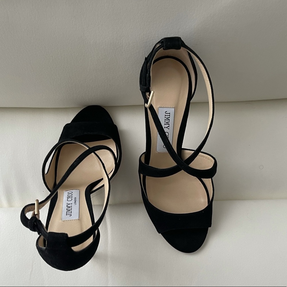 Jimmy Choo black suede heels NEW